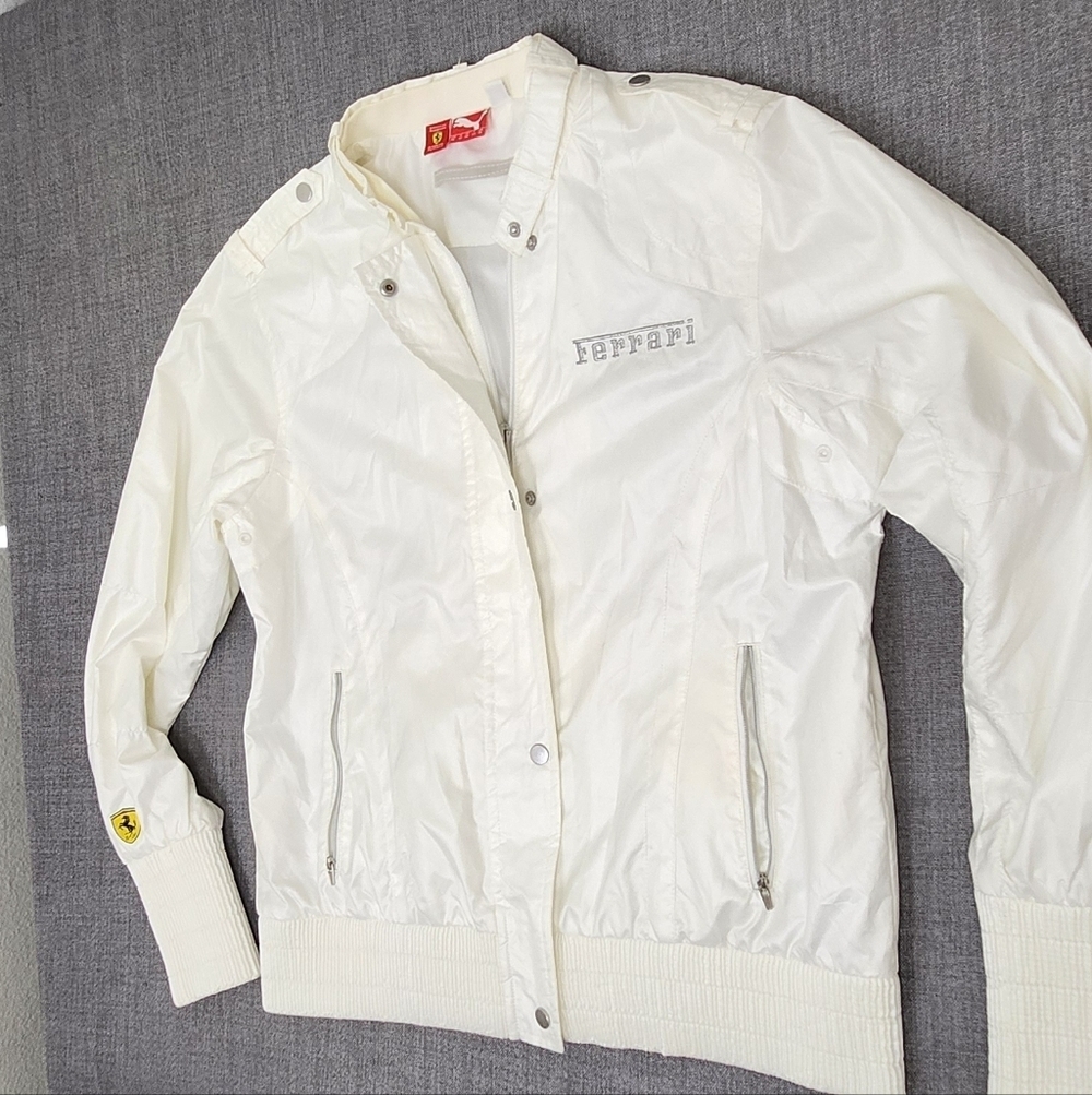 Puma × Ferrari Racing White And Grey Zip Up Jacket. XL - Picture 2 of 8